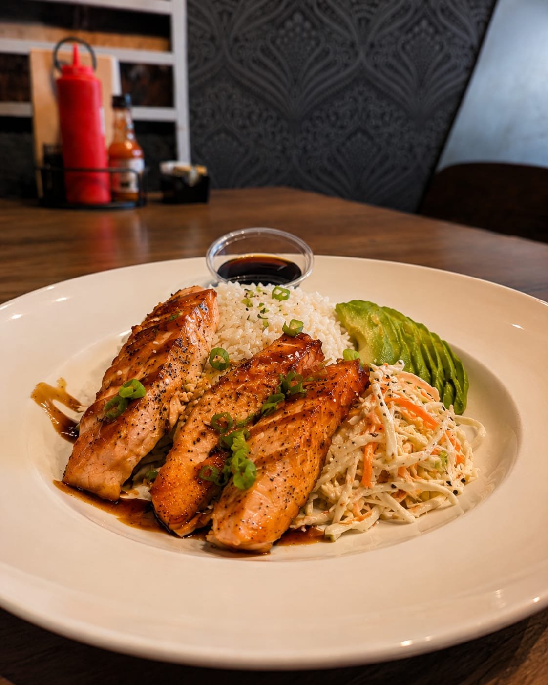 Salmon teriyaki bowl